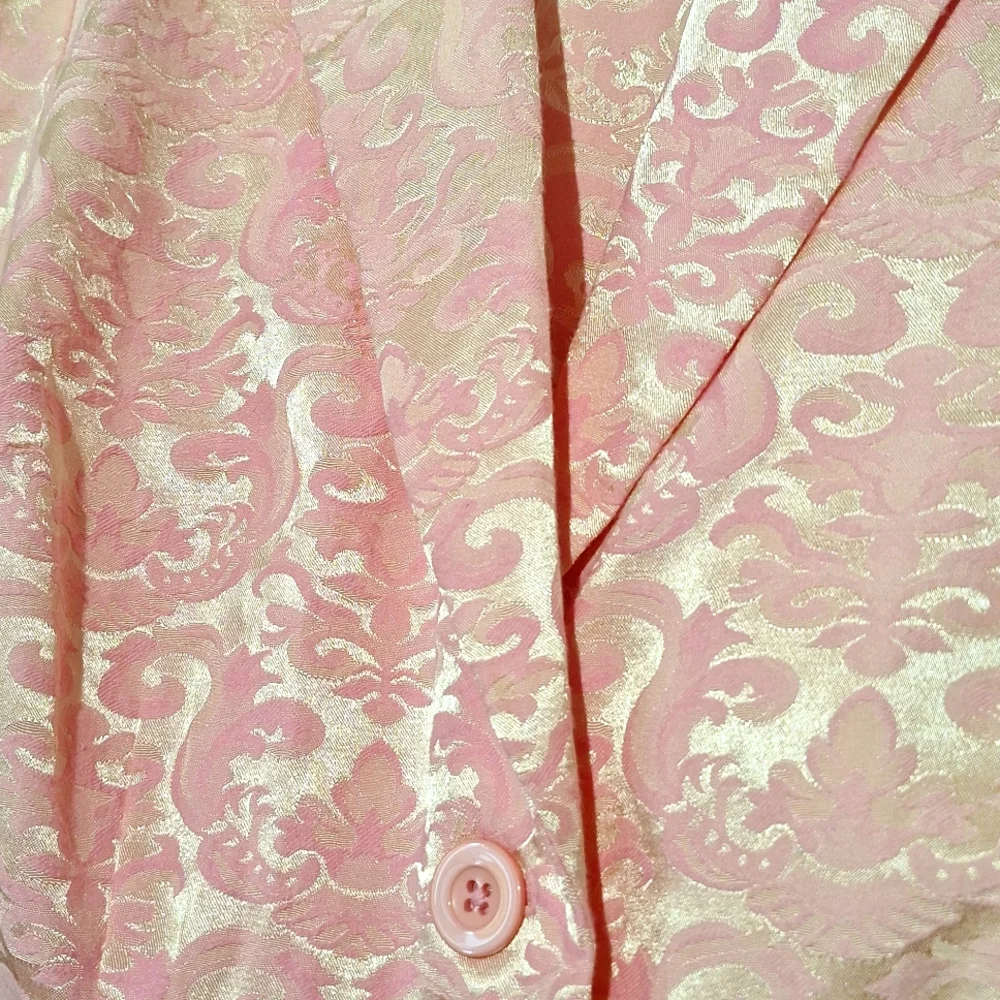 3/$20--Vintage Pink Brocade Jacket, Cropped, No Boundaries, Sz 7 Juniors, NWOT - Picture 6 of 13